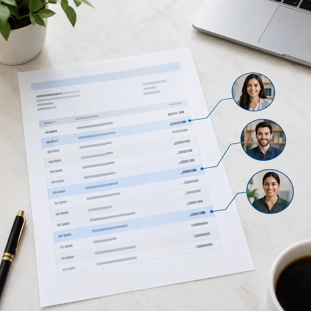 Read descriptions to identify who was paid for bank statement example